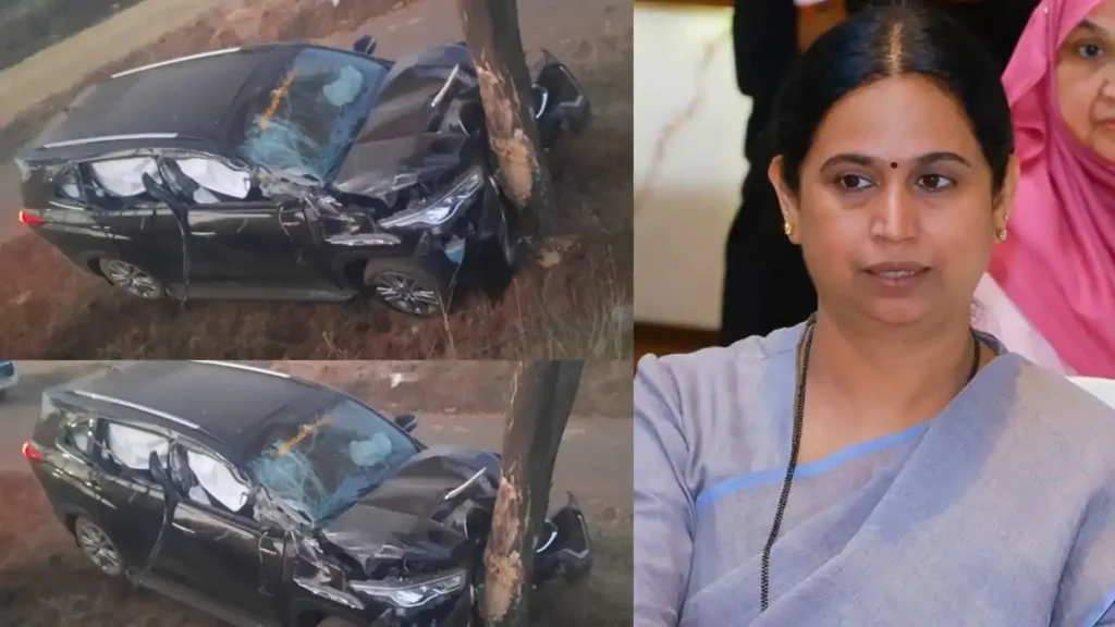 Minister Lakshmi Hebbalkar car accident..!