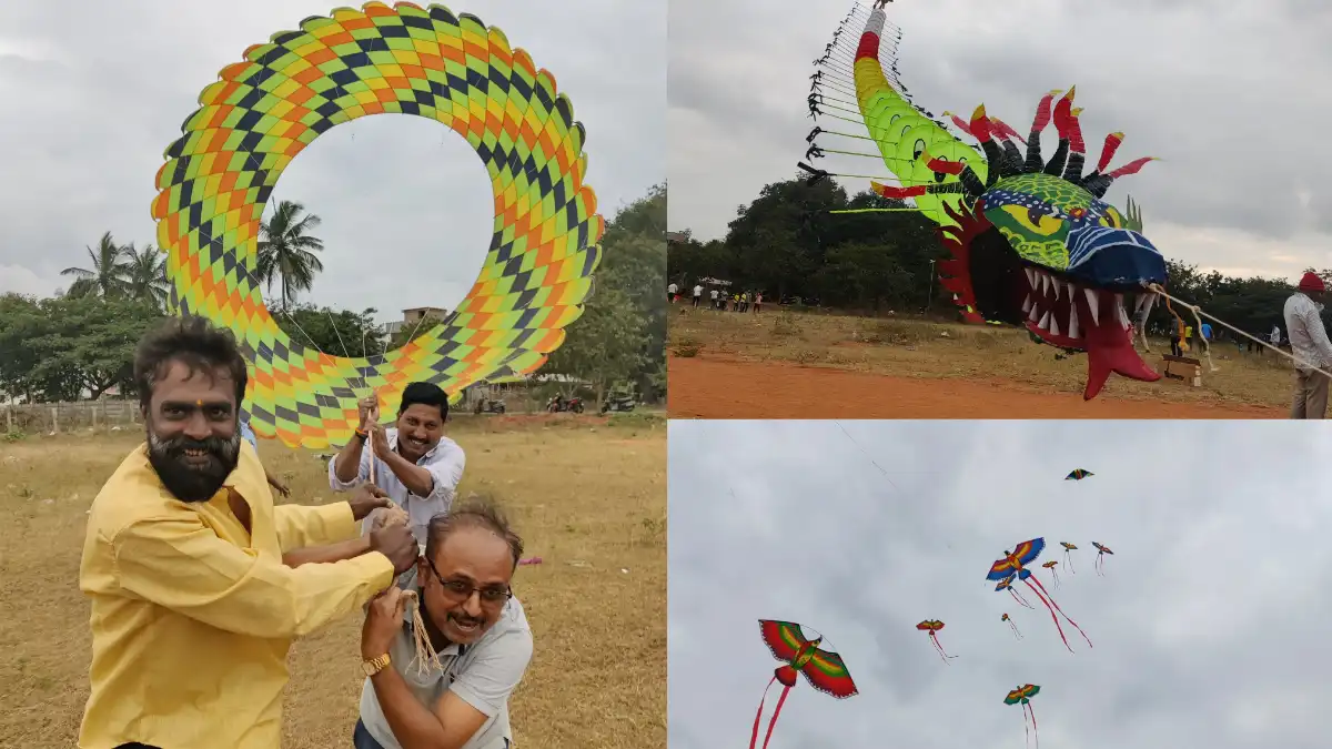 Doddaballapura ಗಾಳಿಪಟ ಕಲಾ ಸಂಘದ 18ನೇ ವಾರ್ಷಿಕೋತ್ಸವ: ಬಾನಂಗಳದಲ್ಲಿ ಬಣ್ಣ ಬಣ್ಣದ ಗಾಳಿ ಪಟಗಳ ಚಿತ್ತಾರ..!!