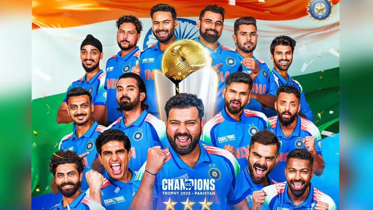 Champions Trophy; ಭಾರತದ ಮುಡಿಯೇರಿದ ಚಾಂಪಿಯನ್ಸ್ ಟ್ರೋಫಿ