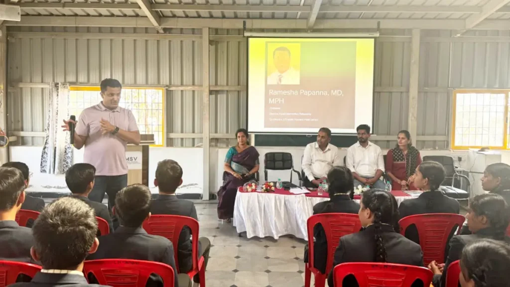 Discussion session with Dr. Ramesh Papanna at MSV Public School, Doddaballapur..!